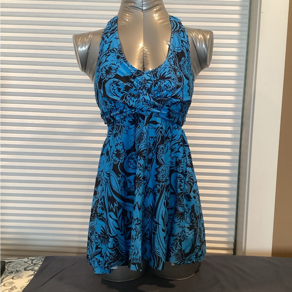 Blue Patterned Women's Bikini Cover-Up